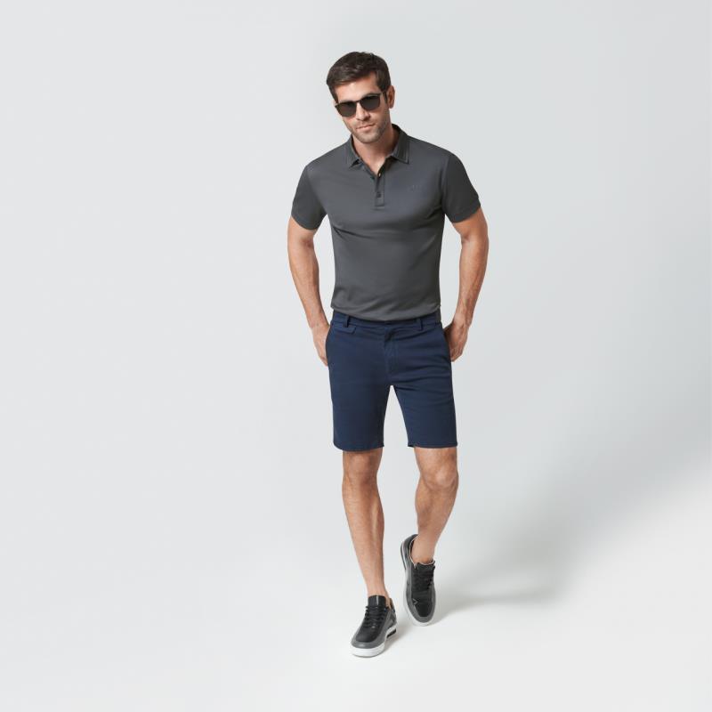 PORSCHE DESIGN TecFlex Polo Tričko módní s límečkem a knoflíky černá, šedá, námořní modrá