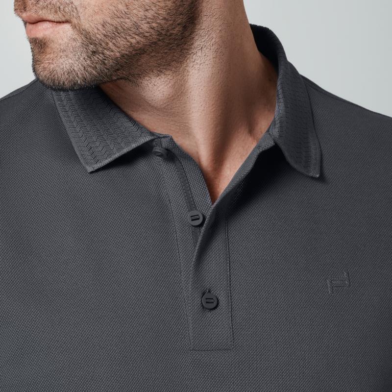 PORSCHE DESIGN TecFlex Polo Tričko módní s límečkem a knoflíky černá, šedá, námořní modrá