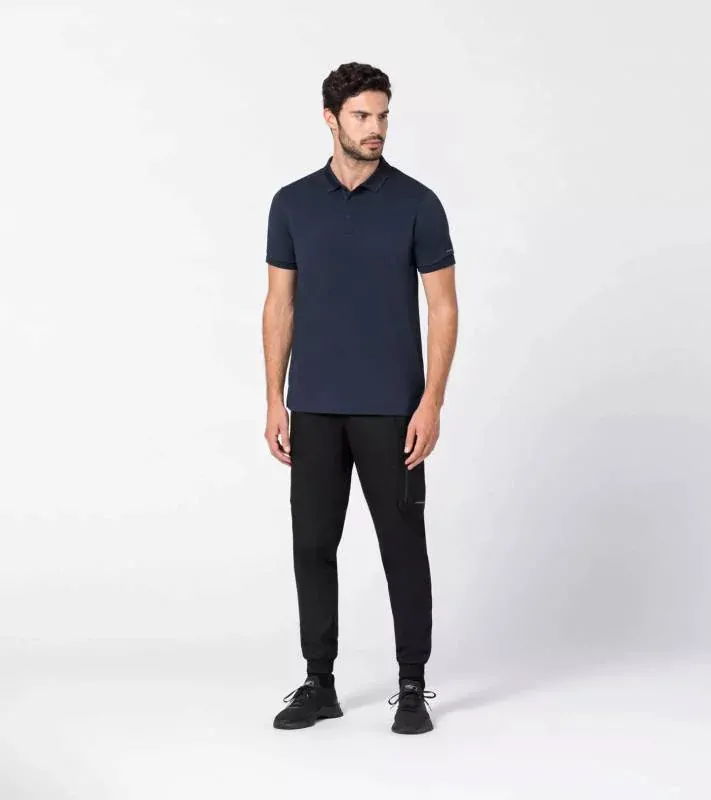 PORSCHE DESIGN Men's Polo Shirt Polokošile tričko s límečkem a knoflíčky bílá