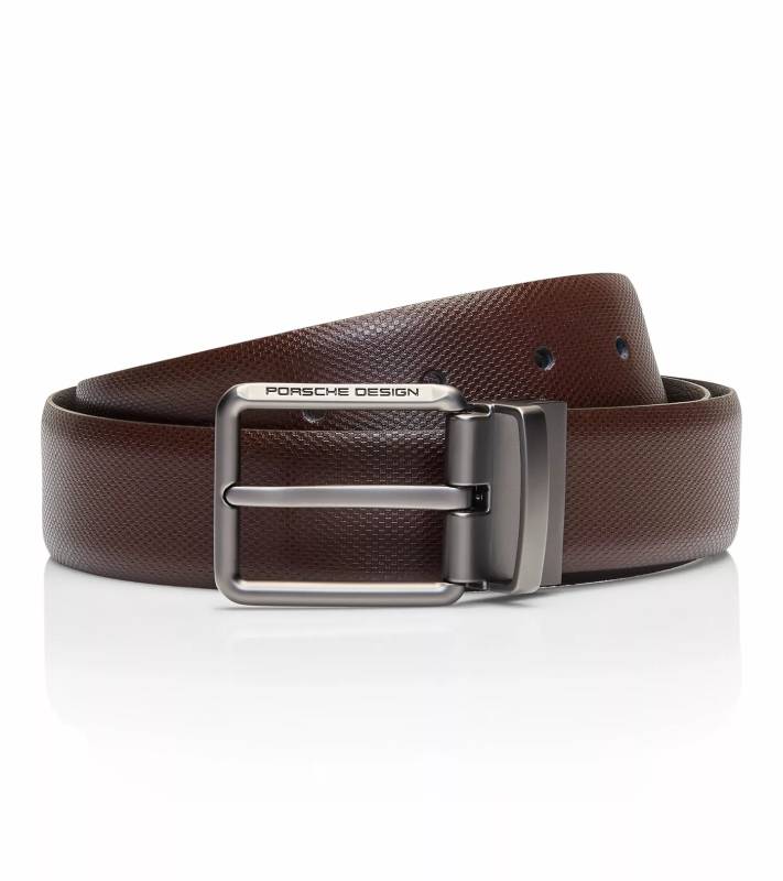 PORSCHE DESIGN Business Belt Pin Buckle Reversible 35 Opasek oboustranný kožený hnědý délka 110cm šířka 3,5cm