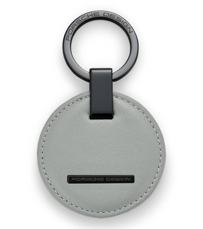 Porsche Design Keyring Circle kožený přívěsek na klíče kruh šedý