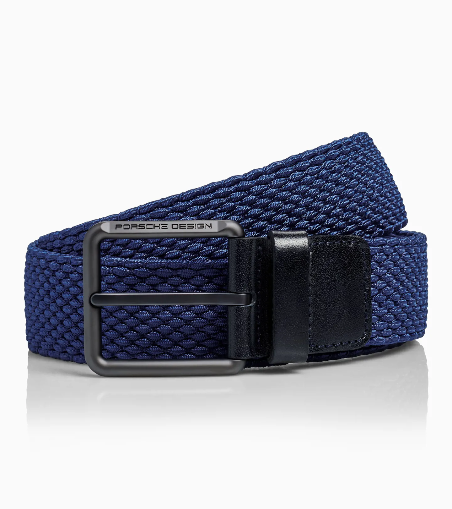 PORSCHE DESIGN Casual Pin Buckle Chino Belt Módní ležérní pásek se sponou denim modrý šířka 4 cm