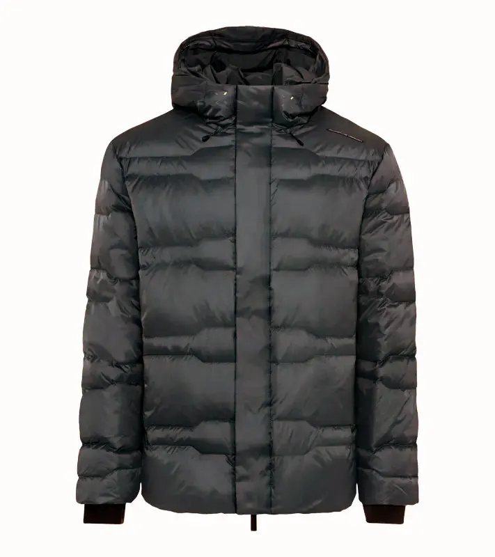 PORSCHE DESIGN Padded Jacket Bunda odlehčená prošívaná s kapucí černá