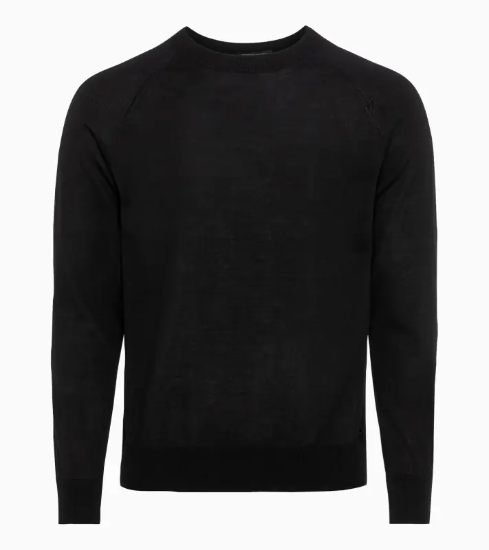 PORSCHE DESIGN Crew neck pullover Svetr pulovr s kulatým výstřihem černá