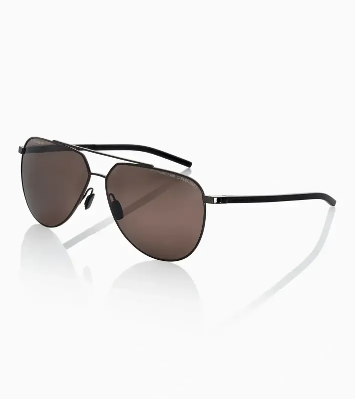 PORSCHE DESIGN Sunglasses P´8968 Sluneční brýle pilotky černošedé s hnědými polarizovanými skly