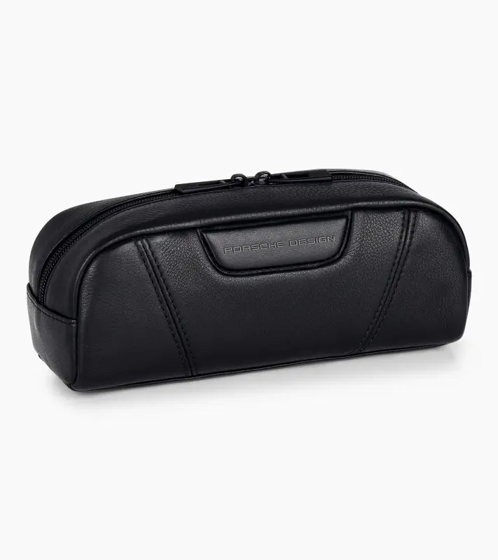 PORSCHE DESIGN Roadster Leather Accessory Pouch Pouzdro kožené na drobnosti doklady klíče s vnitřním organizérem na zip černé