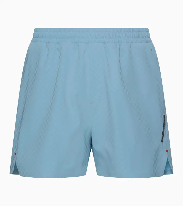 PORSCHE DESIGN Sport-Tex Swim Shorts Plavky koupací šortky s elastickým pasem a kapsičkou na zip z žakárové látky světle modrá