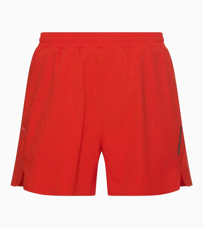 PORSCHE DESIGN Sport-Tex Swim Shorts Plavky koupací šortky s elastickým pasem a kapsičkou na zip z žakárové látky lávově oranžová