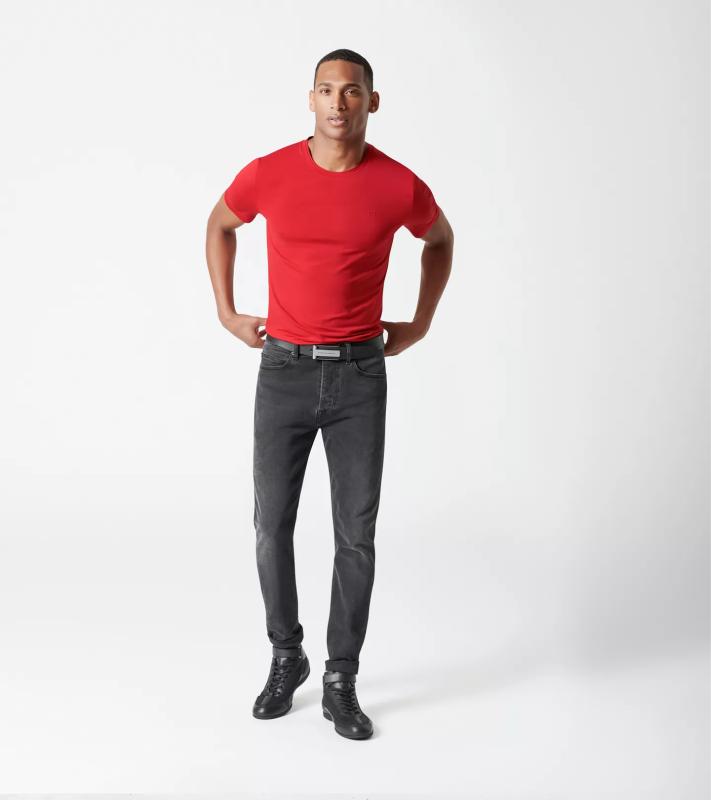 Porsche Design Casual Hook Buckle Belt 35 mm pásek s klipovou sponou kožený černý