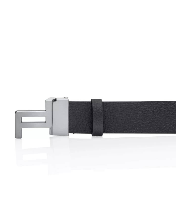 PORSCHE DESIGN Business Belt Icon Buckle Reversible 35 Opasek oboustranný kožený šedý délka 110cm šířka 3,5cm