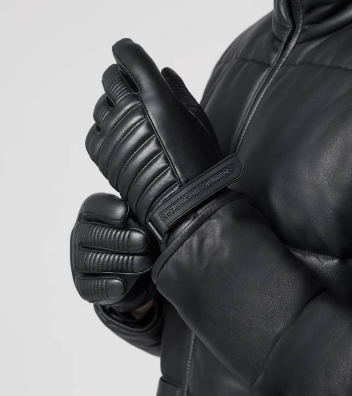 PORSCHE DESIGN Padded Leather Gloves Rukavice zimní kožené černé
