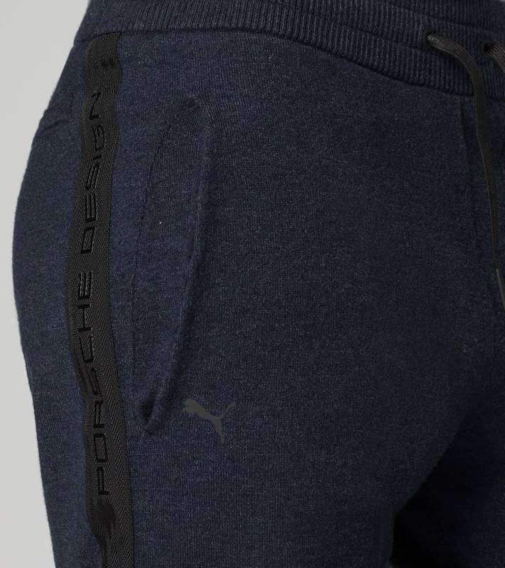 PORSCHE DESIGN Leisure Trousers Kalhoty pro volný čas tmavě modré s lemem a logem