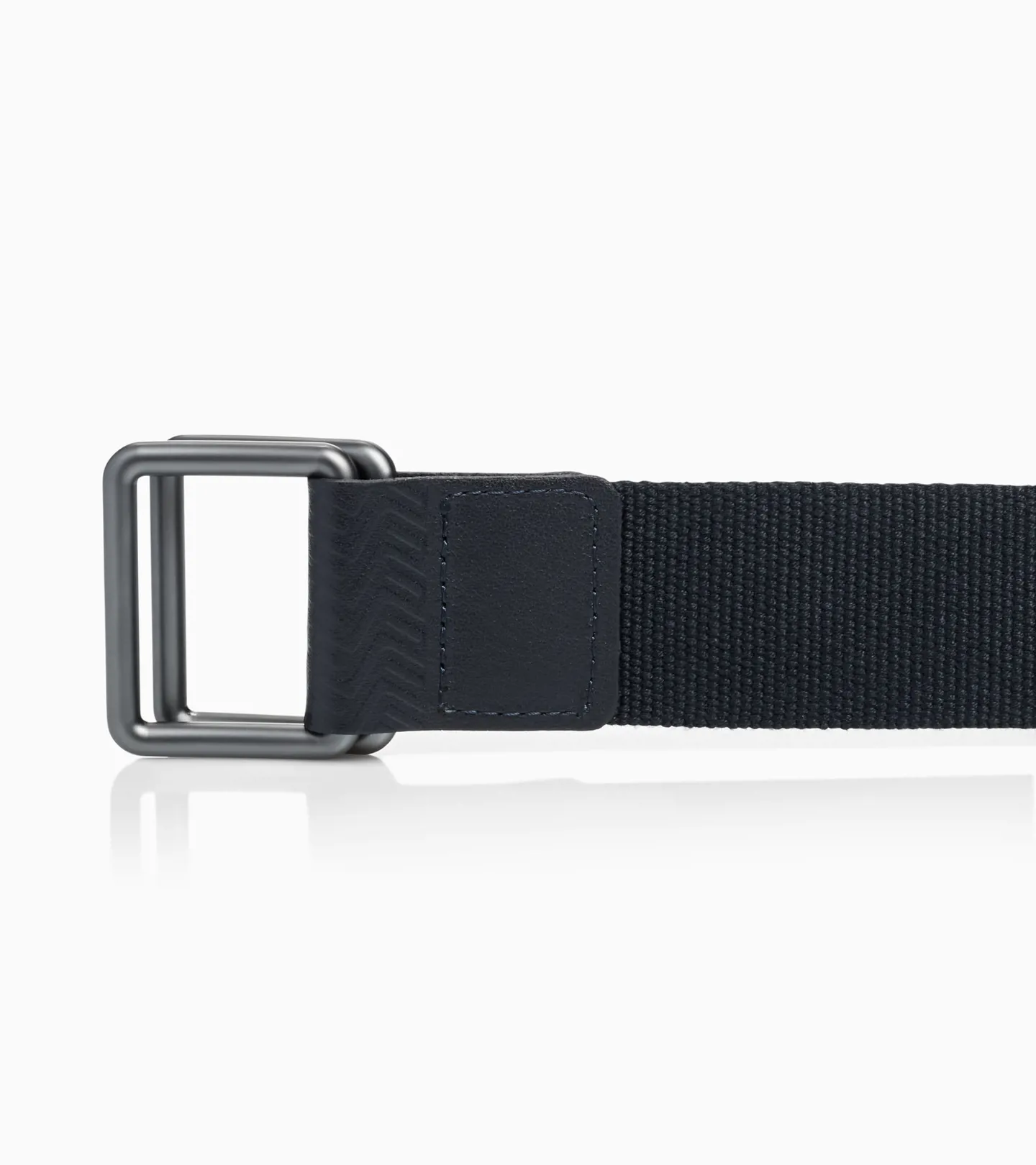 PORSCHE DESIGN Casual Double Ring Buckle Belt Módní ležérní pásek s dvojitou kroužkovou přezkou tmavě modrý šířka 4 cm