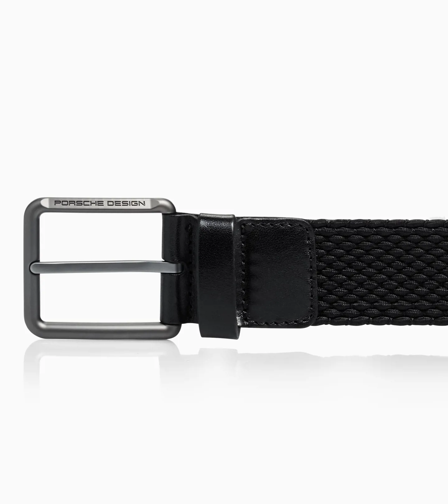 PORSCHE DESIGN Casual Pin Buckle Chino Belt Módní ležérní pásek se sponou černý šířka 4 cm
