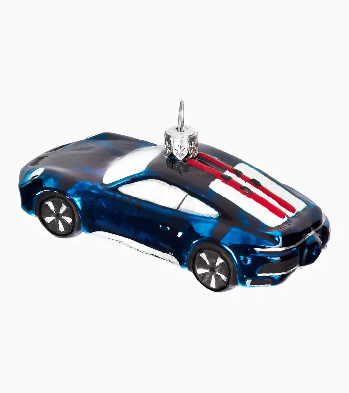 PORSCHE Christmas tree decorations, Collector's Edition No. 6 Vánoční ozdoba modrá
