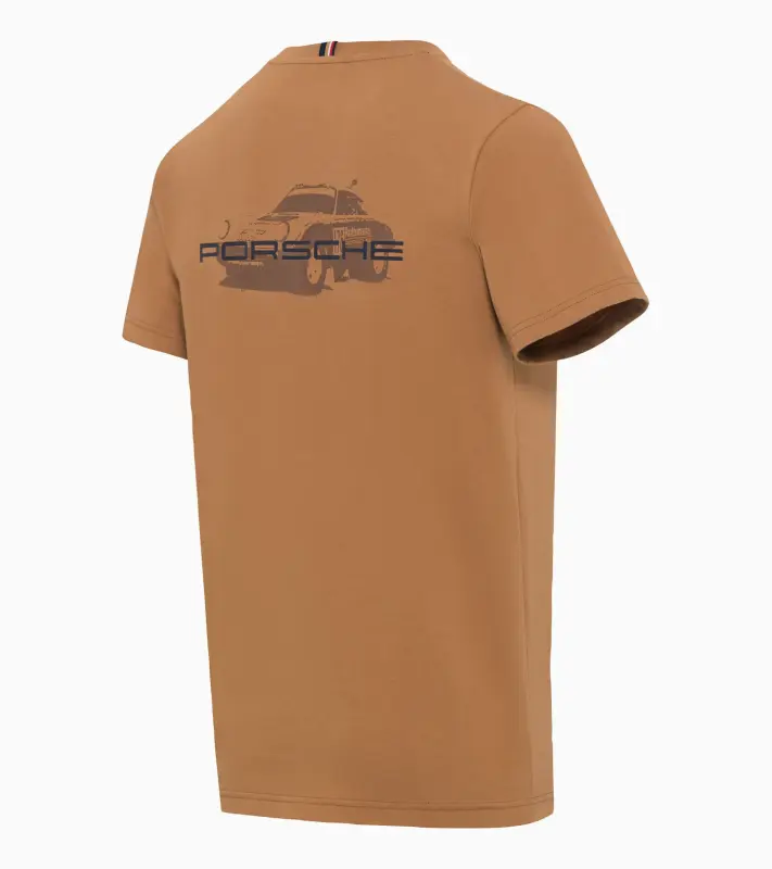 PORSCHE T-Shirt Unisex Roughroads Tričko s kulatým výstřihem a potiskem Porsche 953 pískově hnědá 