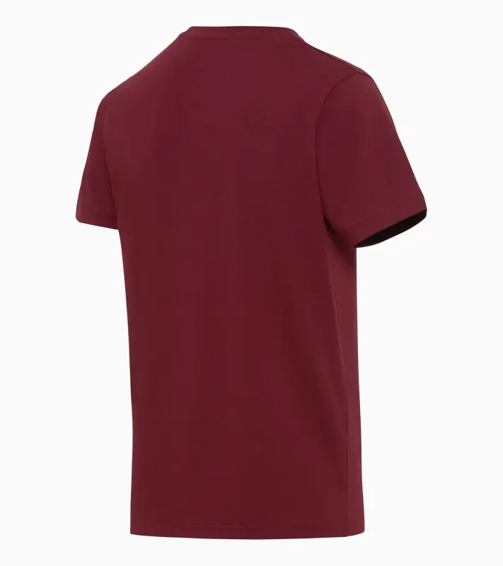 PORSCHE Panamera unisex T-shirt Tričko s kulatým výstřihem červená bordó