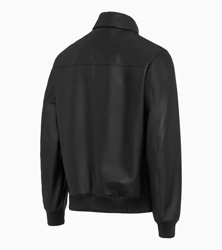 PORSCHE DESIGN Cabrio leather jacket Bunda kožená s odnímatelným límcem černá
