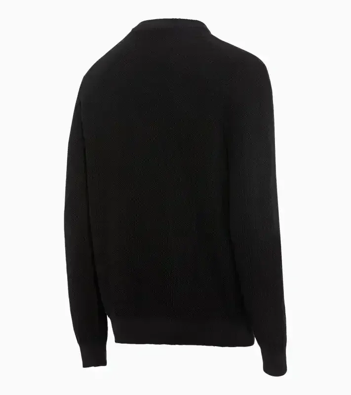 PORSCHE DESIGN Jacquard sweater Svetr společenský žakárový černá