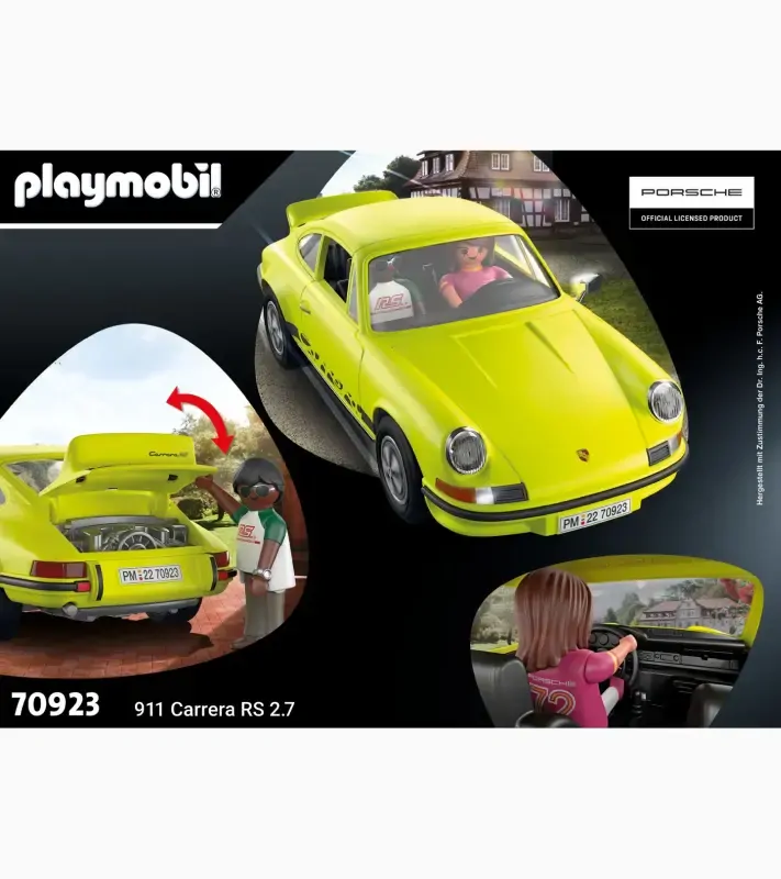 PORSCHE PLAYMOBIL® 911 Carrera RS 2.7 Model auta stavebnice 39 dílů s doplňky žlutá