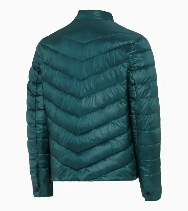 PORSCHE DESIGN Lightweight jacket Bunda prošívaná odlehčená na zip petrolejově zelená
