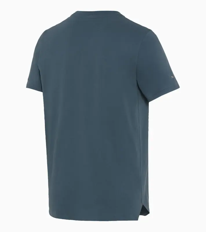 PORSCHE DESIGN Essential T-shirt Tričko sportovní s kulatým výstřihem a logem petrolejově zelenomodrá