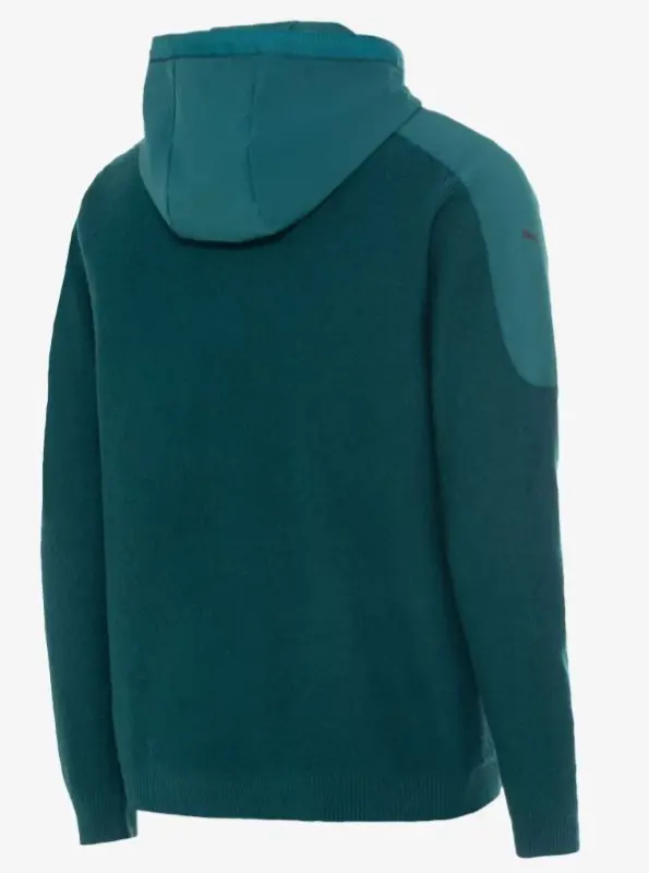 PORSCHE DESIGN Wool Mix Jacket Bunda sportovní s kapucí z merina petrolejově zelenomodrá