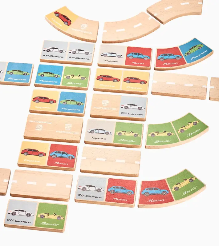 PORSCHE Dominoes set Domino ze dřeva 28 dílů