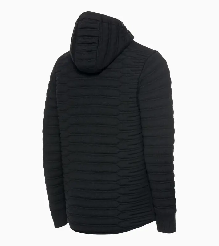 PORSCHE DESIGN EvoKNIT® Hoodie Mikina na zip prošívaná černá puma