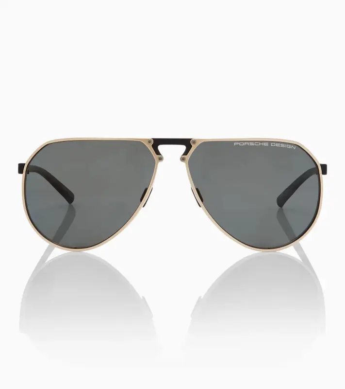 PORSCHE DESIGN Sunglasses P´8938 Hexagon Sluneční brýle černozlaté se skly v šedé a polarizované
