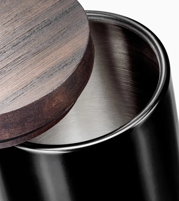 PORSCHE Aroma tin for coffee Dóza nádoba na kávu s odměrkou a víčkem černá