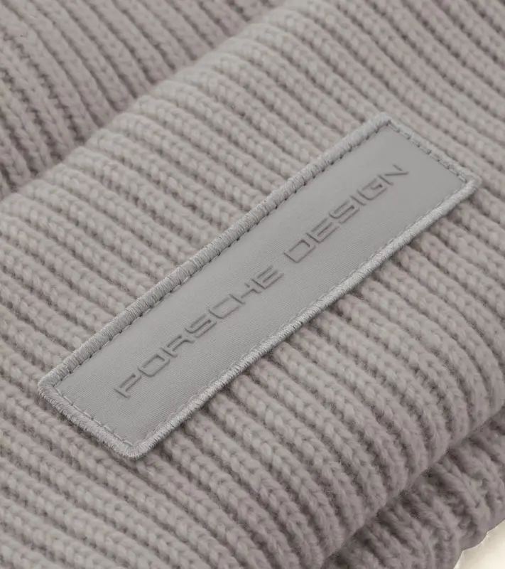 PORSCHE DESIGN Cashmere Beanie Čepice zimní z kašmíru a merina světle šedá