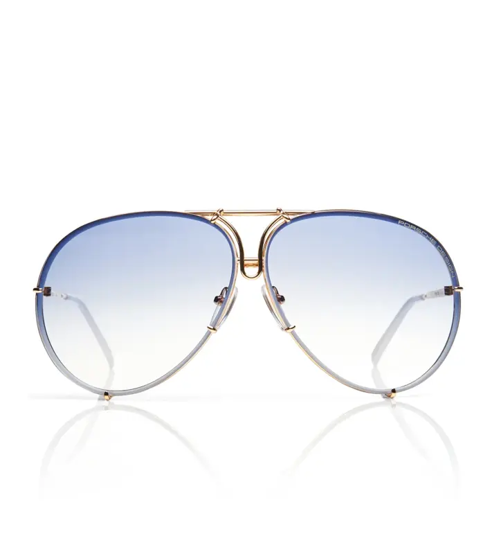 PORSCHE DESIGN Sunglasses P´8478 Sluneční brýle s výměnnými skly zlatobílé se skly v modrém gradientu