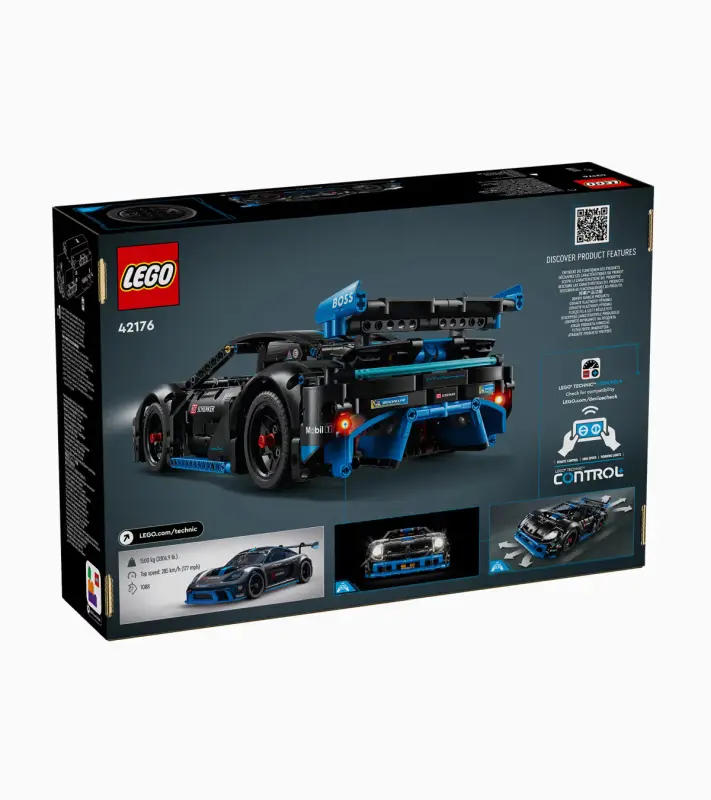 PORSCHE LEGO® Technic Porsche GT4 e-Performance Skládací model sportovního vozu 834 dílků černomodrá