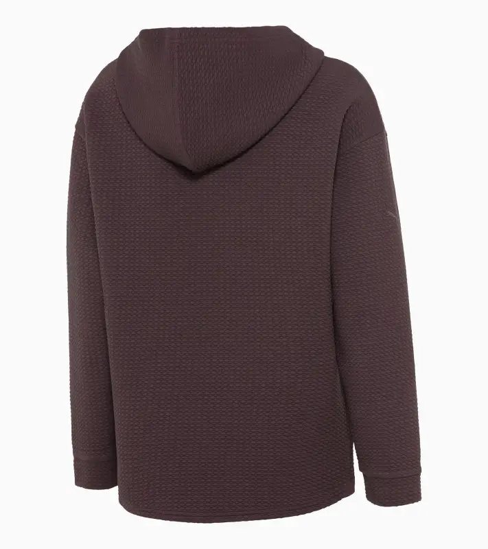PORSCHE Women's Textured Hoodie Yoga Capsule Collection Mikina dámská fitness yoga ostružinová