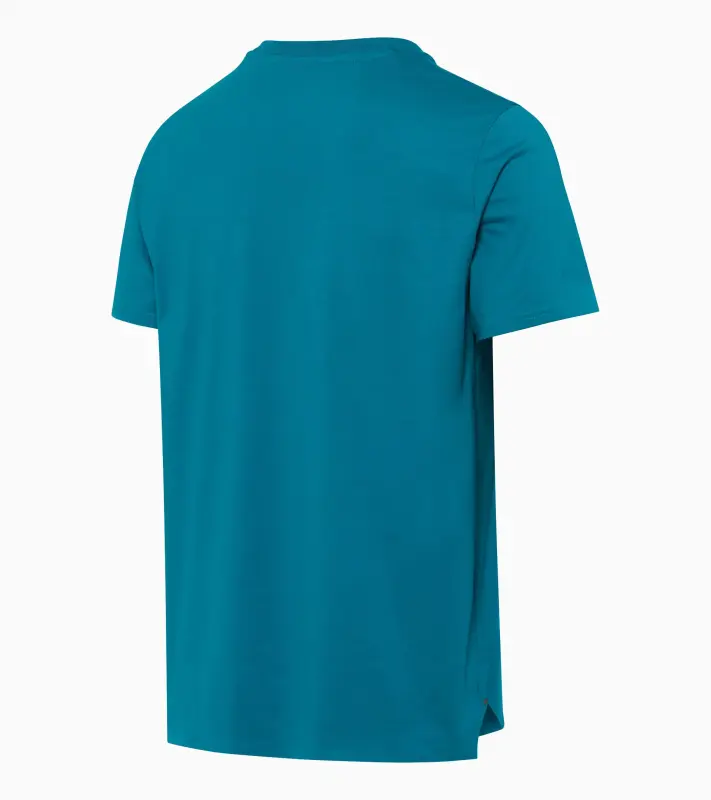 PORSCHE DESIGN T-shirt Essential Tričko volnočasové sportovní s kulatým výstřihem a logem modrá