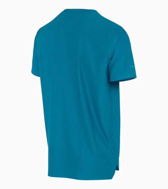 PORSCHE DESIGN Hexagon T-shirt Tričko volnočasové sportovní s kulatým výstřihem logem a šestihranným vzorem modrá