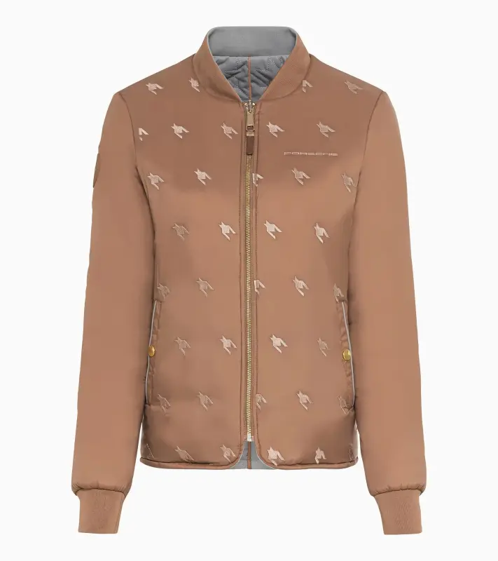 PORSCHE Women's reversible jacket Heritage Bunda dámská odlehčená prošívaná oboustranná krémově bílá a světle hnědá
