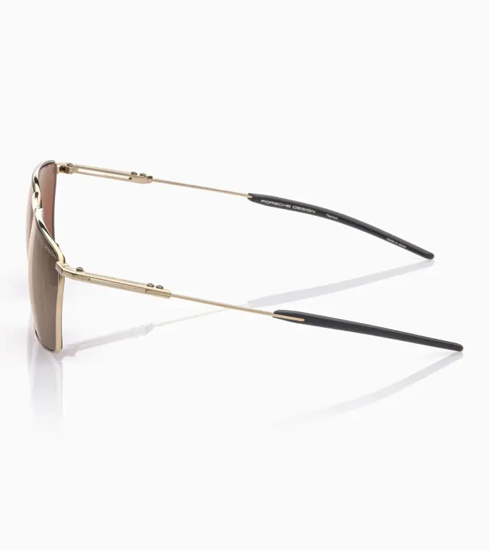 PORSCHE DESIGN Sunglasses P´8987 Sluneční brýle inspirované Porsche 911 GT3 RS zlatočerné s hnědými skly polarizované