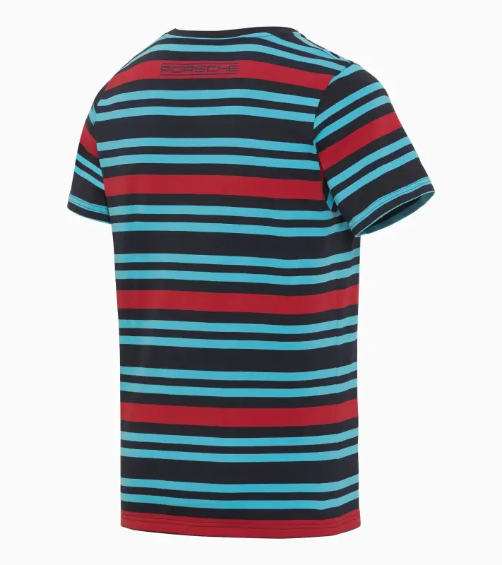 PORSCHE T-Shirt Unisex MARTINI RACING® Tričko s kulatým výstřihem s proužkovaným vzorem soutěžních vozů