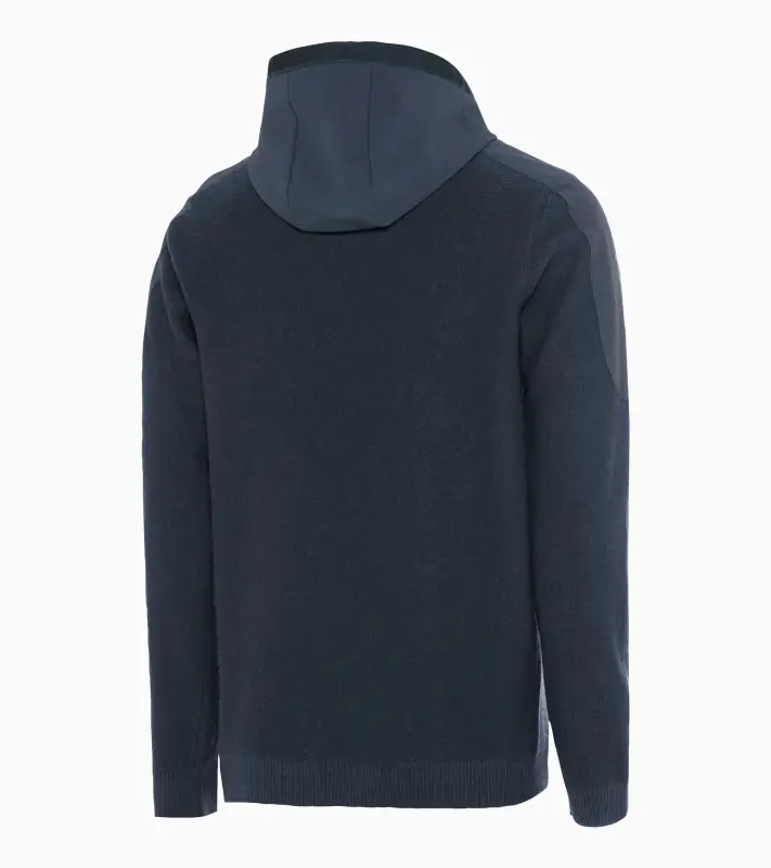 PORSCHE DESIGN Wool Mix Jacket Bunda sportovní s kapucí z merina tmavě modrá