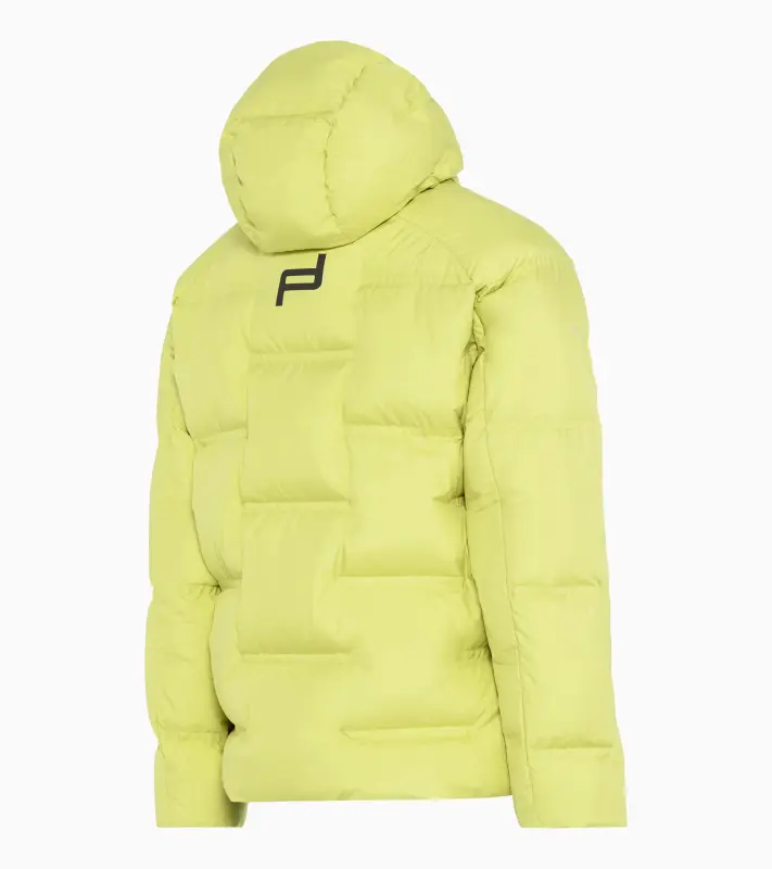 PORSCHE DESIGN Padded jacket Bunda prošívaná zimní s kapucí jemně žlutá 