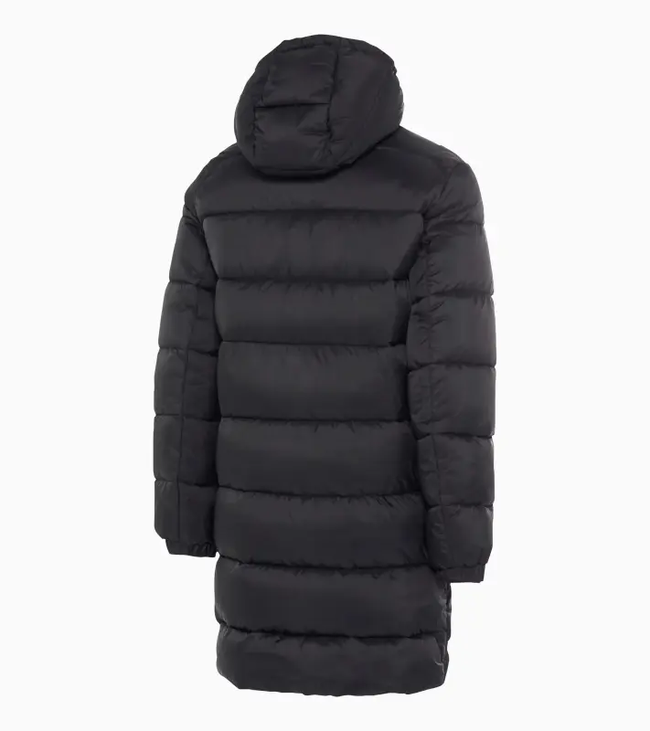 PORSCHE DESIGN Lightweight parka Bunda prošívaná odlehčená delšího střihu s kapucí černá