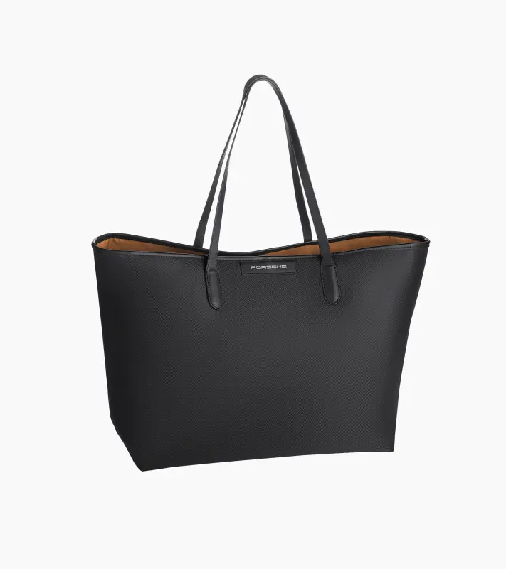 PORSCHE Shopper MARTINI RACING® Taška nákupní s kapsami na zip a koženými detaily černá