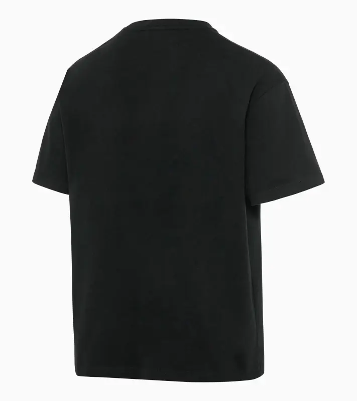 PORSCHE Unisex T-shirt Essential Tričko bavlněné s kulatým výstřihem a kapsičkou černé