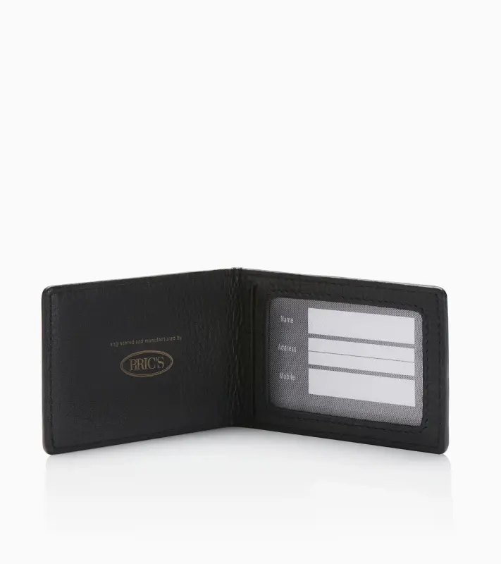 PORSCHE DESIGN Business Luggage Tag Visačka jmenovka na zavazadla kožená s logem černá