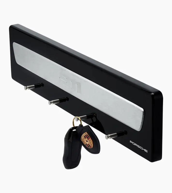 PORSCHE 911 key rack Věšák na klíče se 4 háčky v barvách sportovních vozů černá