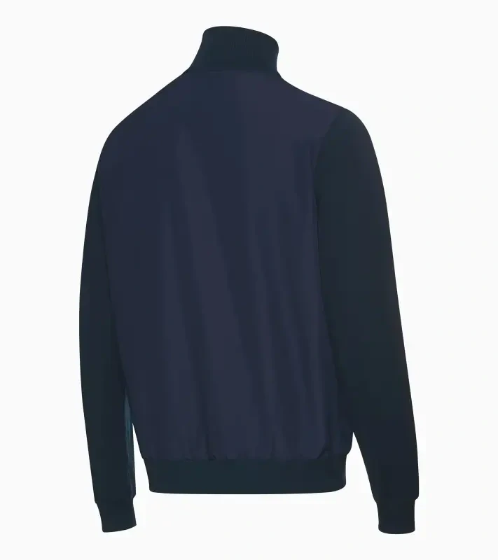 PORSCHE DESIGN Hybrid Cardigan Svetr kardigan s kapsami na zip ze dvou materiálů tmavě modrá