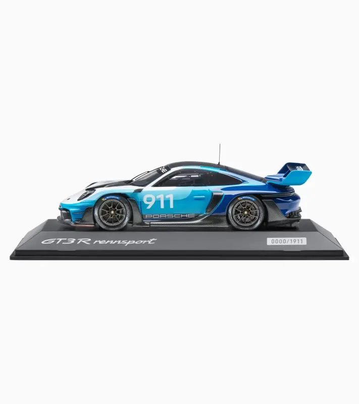 Porsche 911 GTR3 R rennsport Limited Edtition Model 1:43 modrý