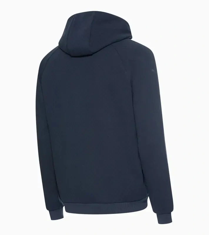 PORSCHE DESIGN Sport-Tex Hoodie Mikina s kapucí z žerzeje se vzorem a decentními logy tmavě modrá